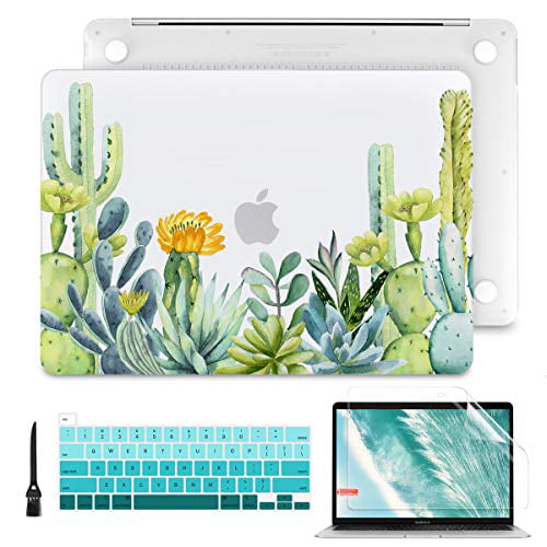 Cactus Succulent Flowers MacBook 13 Laptop Case A1706 A1708 A1989 A2159 A1466 A1369 A1932 A1707 A1990 Plastic Hard Shell Case Ultra-Slim Laptop Hard Shell Cover Protective Case for Apple MacBook Air 